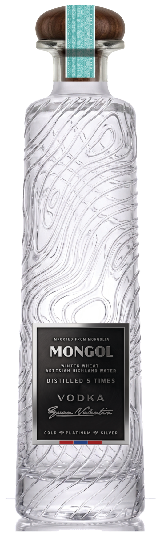 Mongol vodka bottle