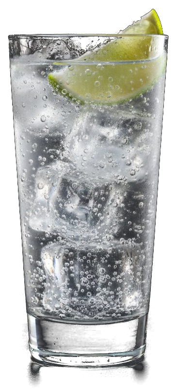 Vodka soda with lime